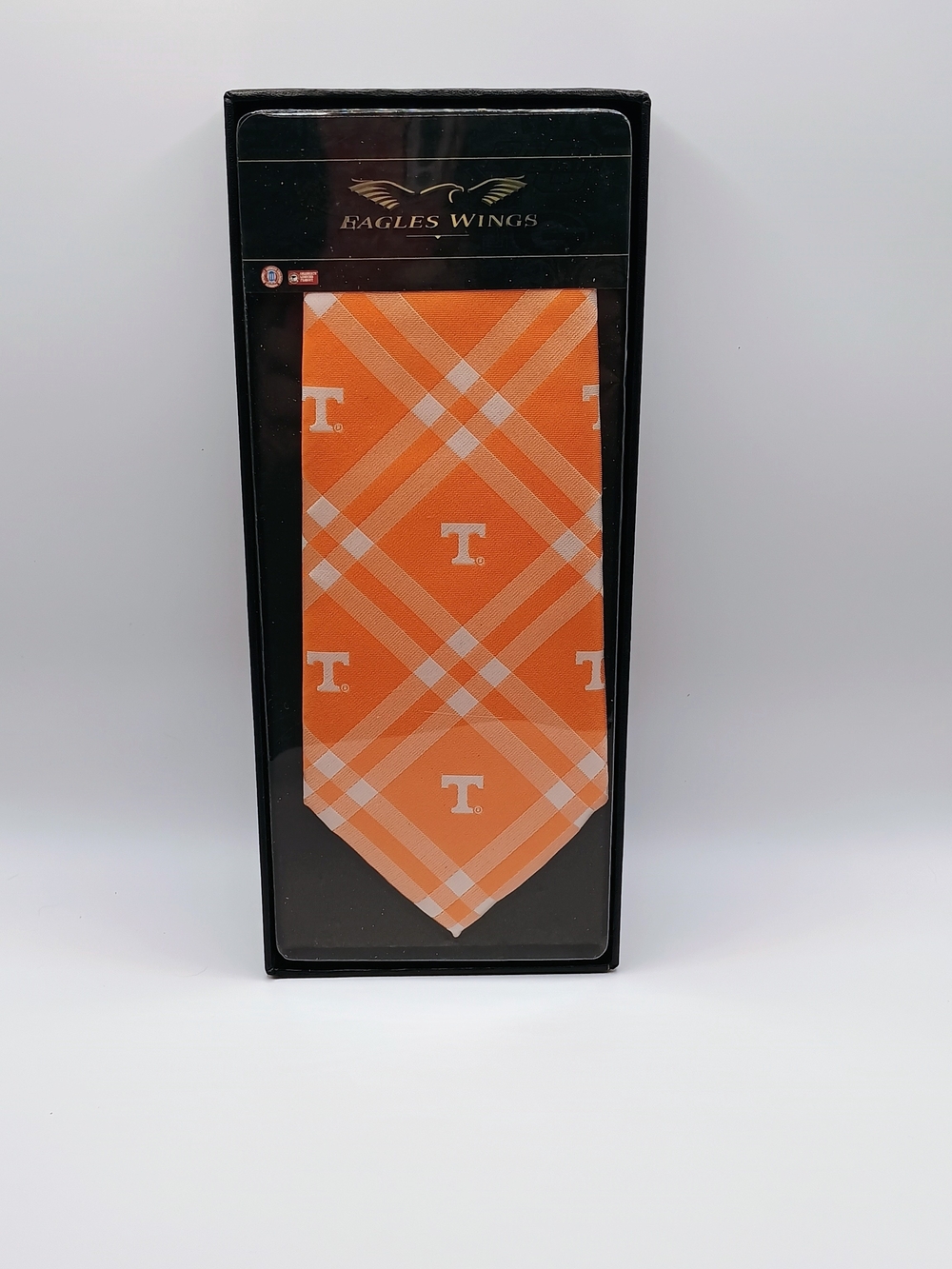 Eagles Wings Tennessee Orange Argyle Men's Casual Tie